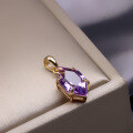 wholesale S925 Sterling Silver Japanese Minimalist Versatile Amethyst Pendant Jewelry Wholesale Manufacturers-0-1