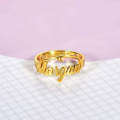 wholesale Gold-plated name ring, a trendy new cross-border bestseller – a stylish, minimalist, and personalized gift for her-0-0