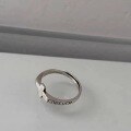 wholesale 925 Sterling Silver Cross Letter Ring for Women, Elegant, Niche, Fashionable, Minimalist, Versatile, Adjustable Index Finger Ring-0-5