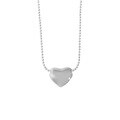 wholesale S925 Sterling Silver 550 Korean Version Heart-Shaped Collarbone Chain Ins Niche Design Sense Minimalist Versatile Polished Love Necklace for Women-0-4