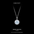 Sterling Silver 2-Carat Moissanite Necklace, Elegant Versatile Collarbone Chain, Tarnish-Free, TikTok Viral Item-0-4
