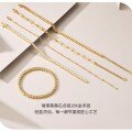 925 Silver 5-Piece Stackable Ins Style Moissanite Bead Bracelet Set, Customizable, Fade-Resistant-0-1