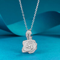 wholesale S925 Silver New Camellia Necklace for Women Rose Flower Chinese Style Elegant Collarbone Pendant Versatile Accessory Live Stream Drop Shipping-N356 Rose Necklace 925 Silver