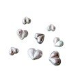 wholesale 925 Silver Brushed Peach Heart Spacer Beads DIY Bracelet Necklace Accessories Handmade Cord Pure Silver Jewelry-0-4