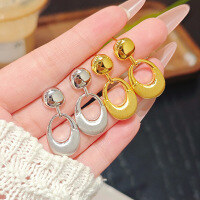 wholesale 925 Sterling Silver Korean-style Fashion Design Sense Waterdrop Earrings, Commuting Versatile Niche Personality Temperament Sexy Small Earrings-DMXES218 925 silver (white gold)