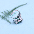 wholesale 925 silver designer-inspired synthetic emerald gemstone ring,-0-3