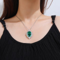 wholesale S925 Sterling Silver Full Diamond Pigeon Egg Collarbone Necklace for Women,-0-0