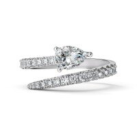 wholesale S925 Sterling Silver Cross-Border Women's Small Ins Fashion Luxury Vine Snake Wrap Zircon Ring Silver Hand Jewelry-DY120955-SW-WH 5