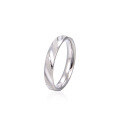 wholesale 925 Sterling Silver Matte Ring for Women, Light Luxury Ins Style, Niche Minimalist Closed Band Ring, High-End Index Finger or Pinky Ring-0-4