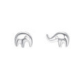 wholesale 925 Pure Silver Minimalist Small Elephant Stud Earrings For Women, Fashionable Niche Design, Hypoallergenic For Healing Ear Piercings, No Need To Remove Cartilage Earrings-0-0