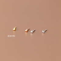 wholesale S925 sterling silver minimalist heart earrings for ear care, no need to remove while sleeping, student-friendly simple women's earrings G9957-S925 silver pair silver>925 silver