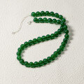 wholesale S925 Sterling Silver Exquisite Vintage Chinese Style Green Agate Necklace for Women Y01338-0-3