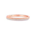 wholesale 18K Rose Gold Plated Versatile Cultured Diamond Ring, Synthetic Diamond Stacking Ring for Men and Women-0-2