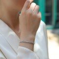 wholesale 925 Sterling Silver Amazon Best-Selling Tennis Bracelet for Women, Premium Luxury European and American Style Moissanite Bracelet-0-3