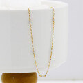 wholesale Silver-plated gold vermeil beaded chain with natural labradorite pendant, factory wholesale-0-3