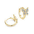 925 Sterling Silver French Light Luxury Butterfly Earrings Sweet Personality Ins Fashion Versatile Commuting Essential-0-3