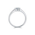 wholesale 925 Sterling Silver Minimalist Round 05 Carat Moissanite Ring Cross-Border Wedding Ring for Women Live Streaming Ring Wholesale-0-3