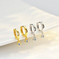 14K Gold Plated S925 Silver Bubble Earrings with Moissanite-0-4