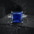 wholesale 925 Silver Shipei Jewelry 8 Carat Luxury Princess Cut 12*12 Synthetic High Carbon Diamond Ring for Women, Drop Shipping-0-11