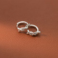 wholesale S925 Silver Knot Earrings Korean Style Fresh Knot Hoop Earrings Ins Minimalist Niche Accessories M02342-0-2