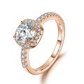 wholesale 9/10/14/18k White Gold Luxury Classic Rose Gold Plated 05ct D Color Moissanite Engagement Ring-0-1