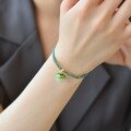 wholesale Metal material certificate cheongsam Hanfu jewelry Hetian jade lotus seed pod bracelet luxury hand-woven rope women's vintage style chain-0-1