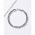 wholesale S925 Sterling Silver Baby Infant Child Kids Boys Girls Flat Cuban Curb Chain Bracelet Jewelry-0-2