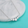 wholesale S925 Sterling Silver New Moissanite Necklace, Light Luxury Niche Pendant, Amazon Cross-border Wholesale Women's Collarbone Chain-0-2