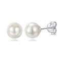 wholesale S925 Sterling Silver Cross-border High-Quality Freshwater Pearl Earrings for Women, Elegant and Sophisticated Pearl Stud Earrings Wholesale-0-0