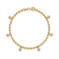 wholesale Design 925 Silver Gold High-End Moissanite Round Bead Bracelet for Women, Small Batch-0-5