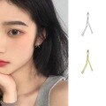 wholesale S925 Sterling Silver Minimalist Ear Hook for Healing Ear Piercings, Small U-Shaped Stud with Unique Design M00193-0-0