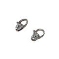 wholesale 925 Sterling Silver Individual Fashion Retro Chain Link Connector Head Accessories Fittings Button Trendy Versatile DIY Spring Buckle-0-4