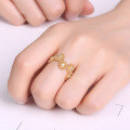 wholesale 925 Silver Cross-Border Vintage Carved Floral Diamond Ring for Women, Ins Irregular Fashion Luxury Band-0-1