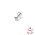 wholesale S925 Sterling Silver Flat Head Threaded Body Piercing Ear Studs and Nose Rings-0-38