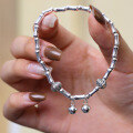 wholesale S925 Sterling Silver Bamboo Knot Bell Bracelet for Women, Minimalist Niche Design, Gift for Girlfriend or Best Friend, Hand Jewelry-0-1