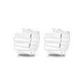 wholesale S925 sterling silver European and American cross-border geometric pleated concave-convex niche design ear cuff stylish earrings for women-0-4
