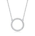 wholesale 925 Silver Single Zircon Necklace, High-End Exquisite Ins Style Socialite Fashion Necklace, Elegant Design Sophisticated Collarbone Chain-0-7