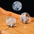 wholesale Metal material natural white crystal carved "Fortune in Sight" round bead spacer bead handmade craft DIY crystal bead string jewelry accessory-0-2