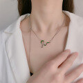 wholesale 925 Sterling Silver Snake Pendant Necklace for Women, Trendy Ins Minimalist Cool Style, Unique Small Snake Collarbone Chain, Light Luxury Niche Statement Necklace-0-3