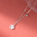 wholesale S925 silver fresh and sweet ins-style niche design ice crystal flower heart necklace Y02072-0-4