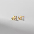 wholesale 925 Sterling Silver Fresh Sweet Ins Style Niche Design Exquisite Star Pavé Stud Earrings M00851-0-4