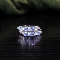 wholesale S925 sterling silver irregular ring with natural topaz gemstone jewelry asymmetrical hand accessory-Natural Topaz Ring  US size 7 (domestic size 15)