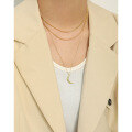 wholesale S925 Sterling Silver Korean Version Ins Minimalist Small Moon Pendant Necklace for Women-0-2