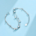 wholesale Sterling Silver Star Bead Bracelet, Fashionable, Sweet, Minimalist, Niche Design, Daily Accessory, Christmas Decoration-0-3