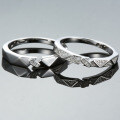 Sterling Silver 1 Carat Moissanite Couple's Ring Proposal Birthday Gift-0-4