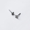 wholesale S925 silver earrings for women, cross design, black crossed trendy artistic style earrings E3021-0-1