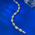 wholesale 925 Sterling Silver 4*8 Marquise Yellow Diamond High-Carbon Diamond Unique and Stylish Design Women's Bracelet-0-3