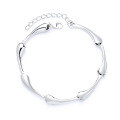 wholesale S925 Sterling Silver Korean-style Geometric Waterdrop Creative Design Link Clasp Trendy Minimalist Versatile Bracelet-0-4