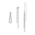wholesale S925 Silver Sparkling Earrings with Star Chain Tassel Long Drop Earrings for Women G8914-0-4