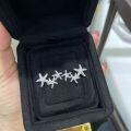 Metal Alloy Full-Diamond Starfish Moissanite Stud Earrings, 2025 New Trendy Minimalist Design-0-0